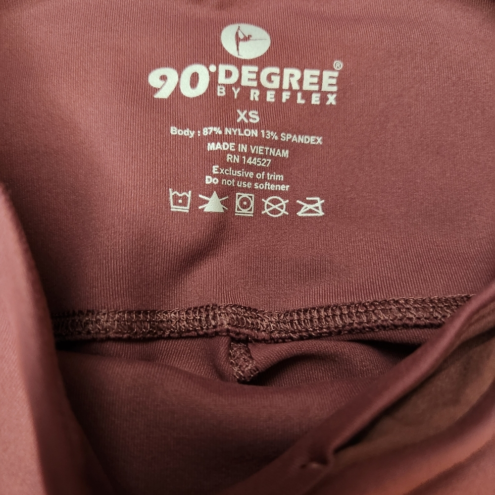 Colorfulkoala, XS, crop leggings, mauve color with pockets on each leg - Picture 5 of 5